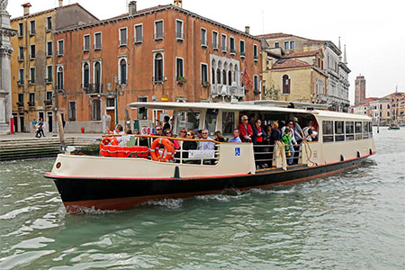 vaporetto ride in Venice